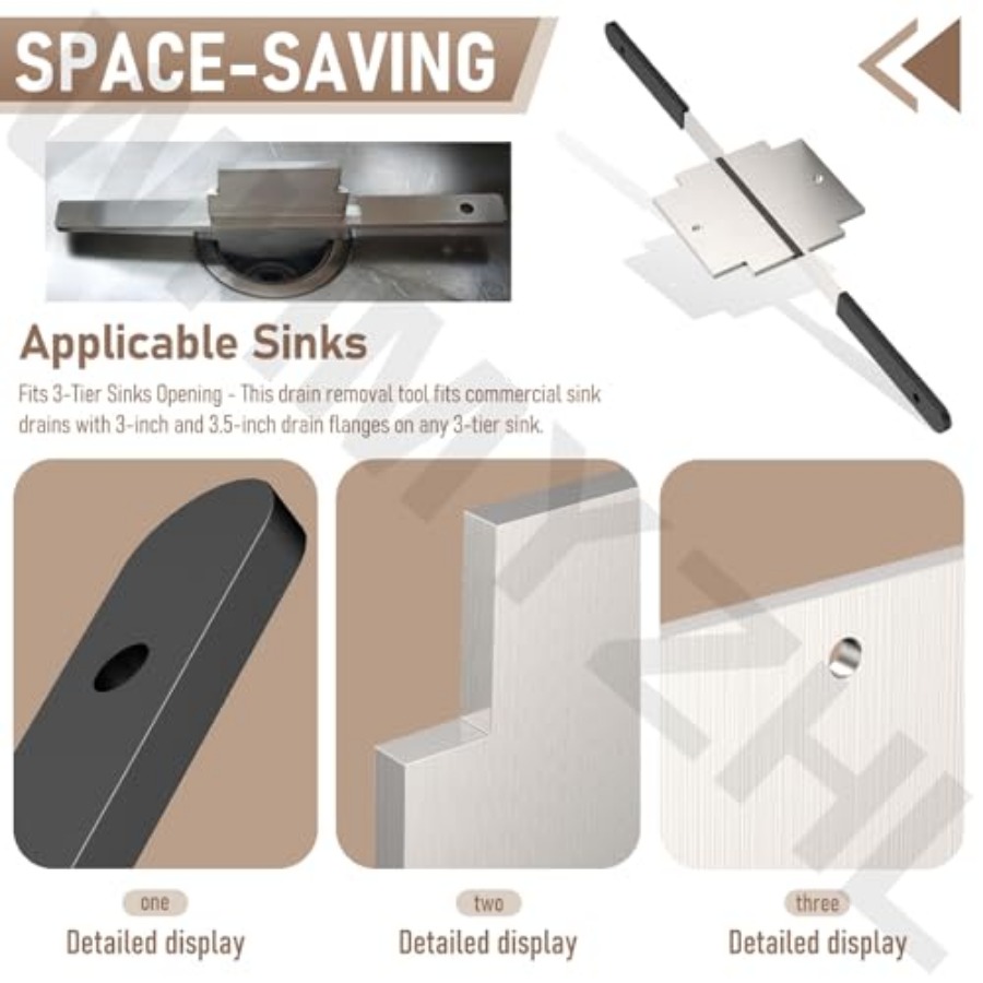 Waste Drain Tool for 3 Tier Si - Commercial Kitchen Plumbing 评论和价格