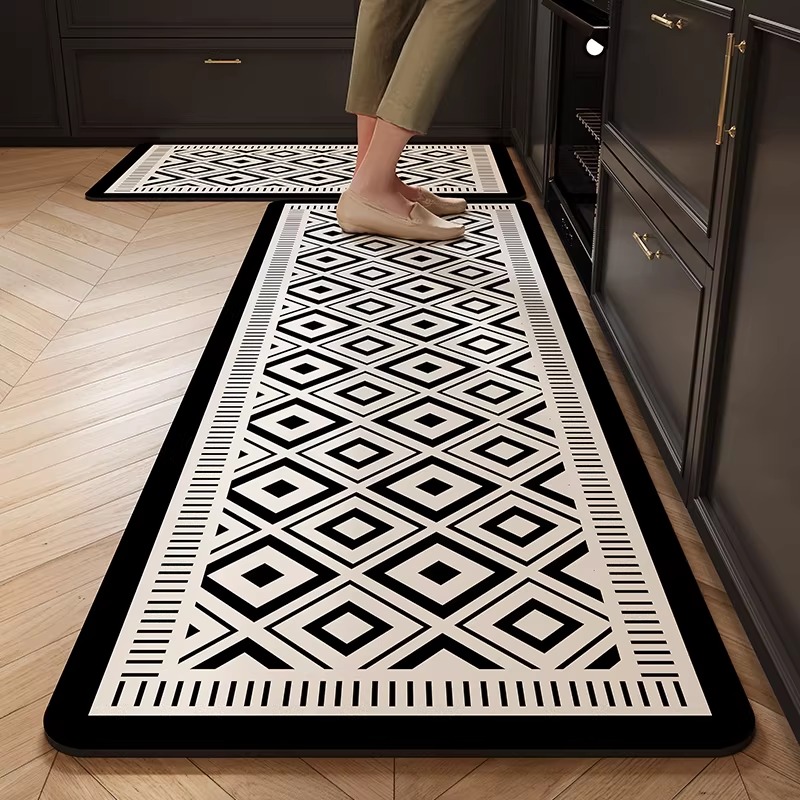 Kitchen Rug PVC Waterproof Lea - Commercial Kitchen Non Slip Flooring 评论和价格