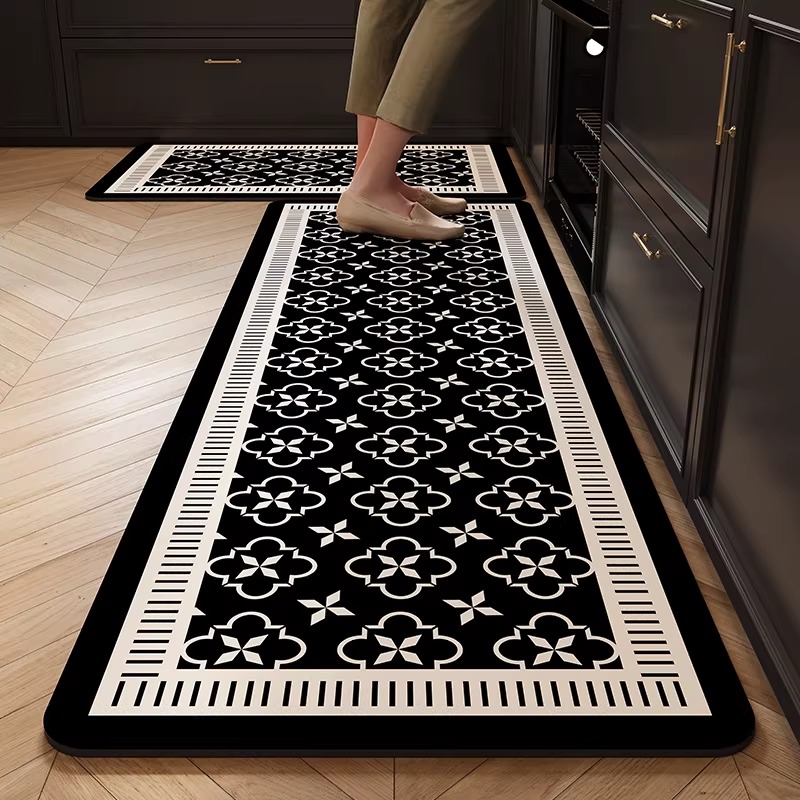 Kitchen Rug PVC Waterproof Lea - Commercial Kitchen Non Slip Flooring 评论和价格
