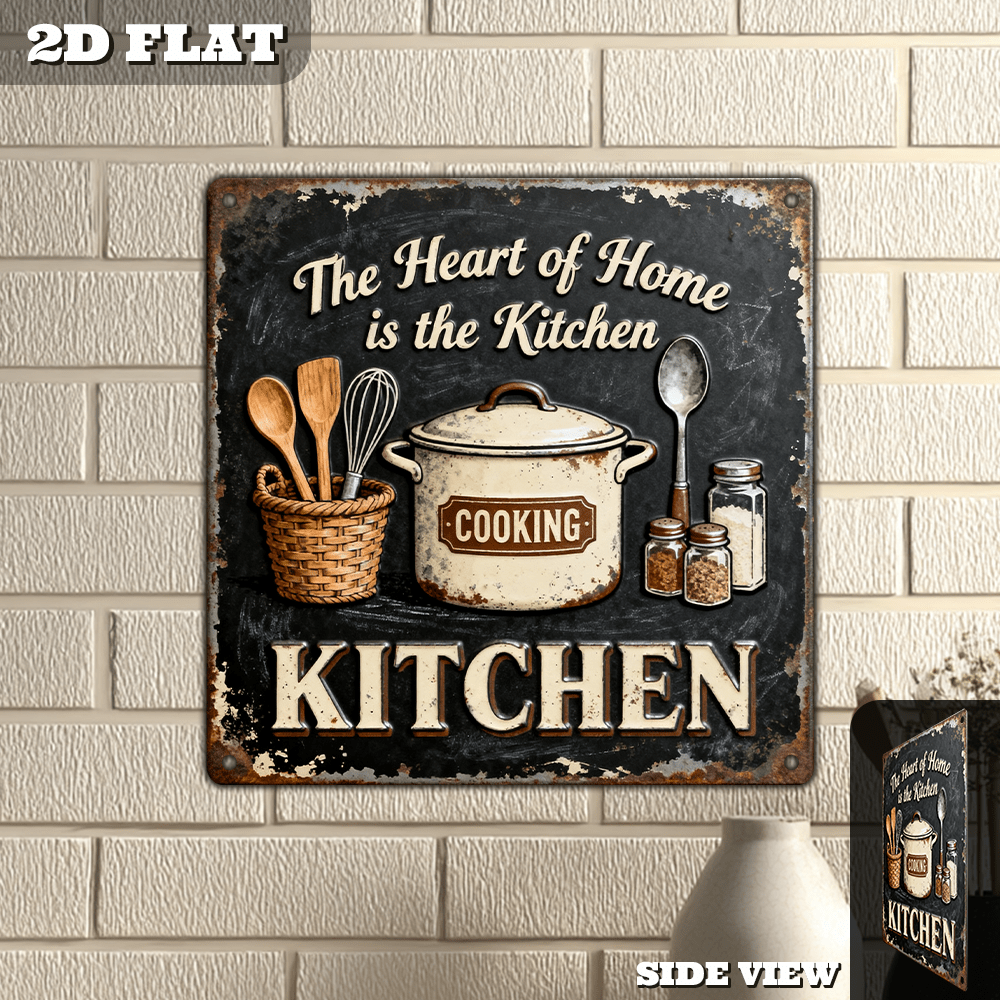 Vintage Metal Kitchen Wall Dec - Commercial Kitchen Cooking 评论和价格