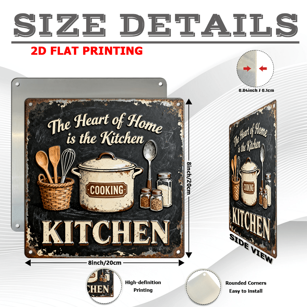 Vintage Metal Kitchen Wall Dec - Commercial Kitchen Cooking 评论和价格