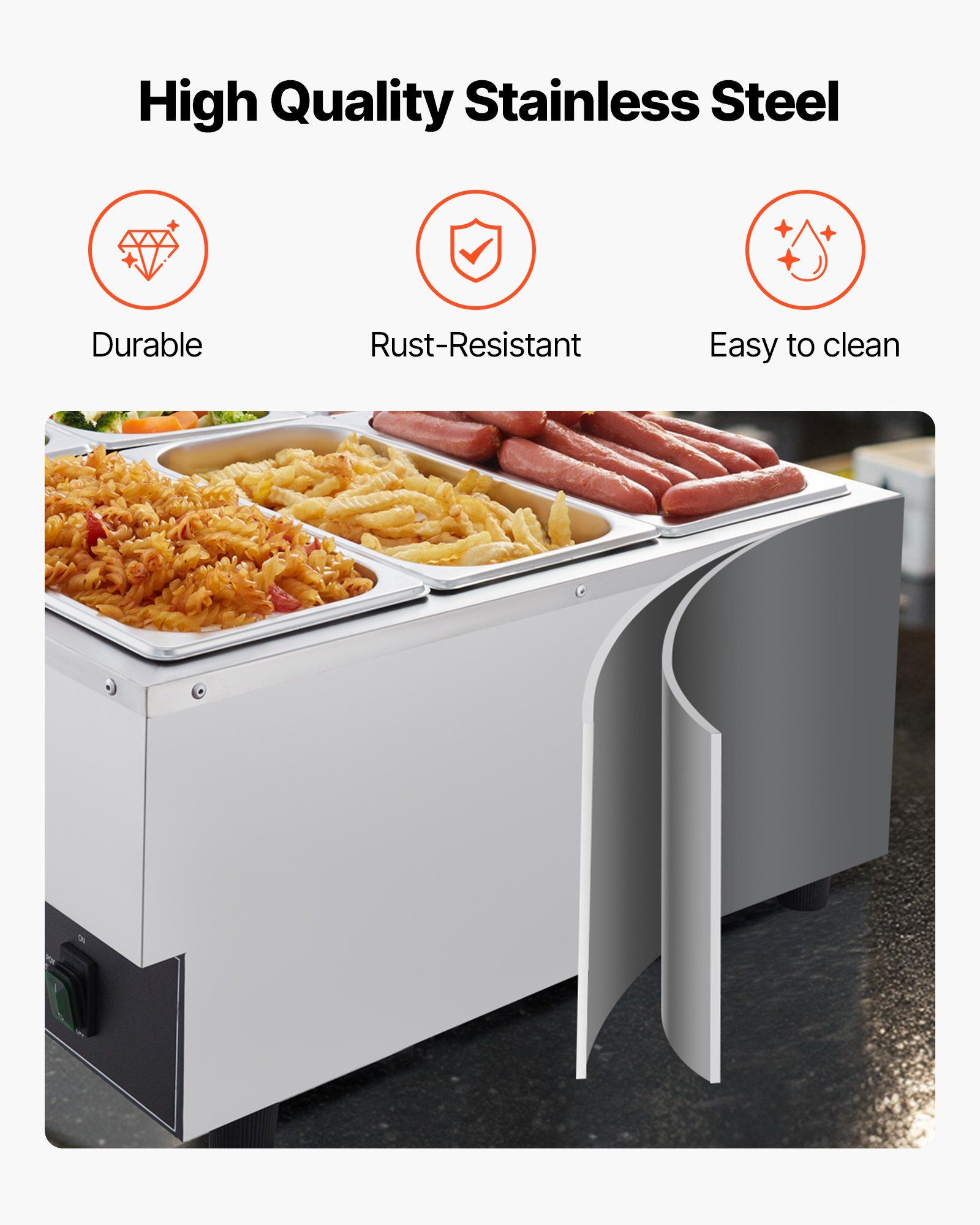 Commercial Food Warmer, 1500W  - Bain Marie Food Warmer 评论和价格
