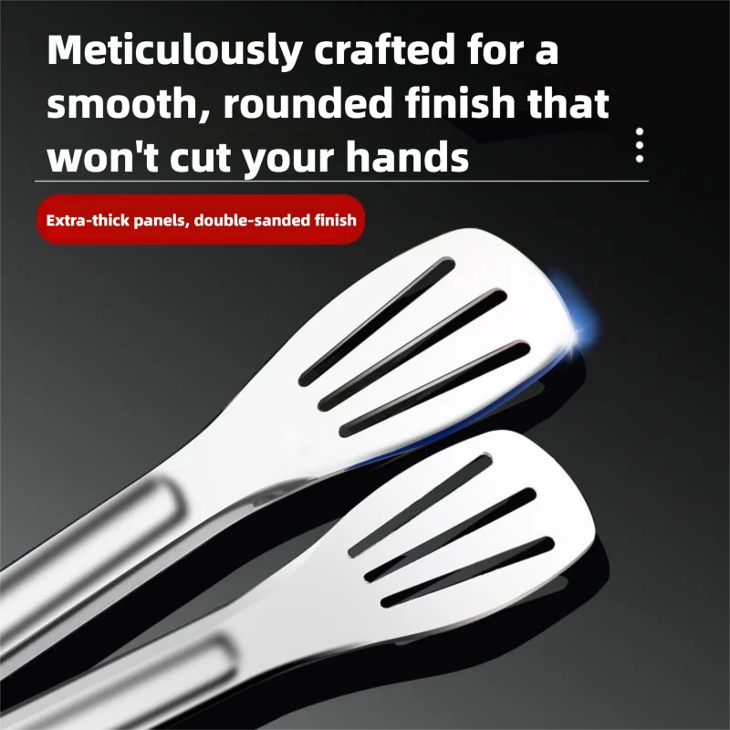 Stainless Steel Food Tongs - H - Commercial Kitchen Grill 评论和价格