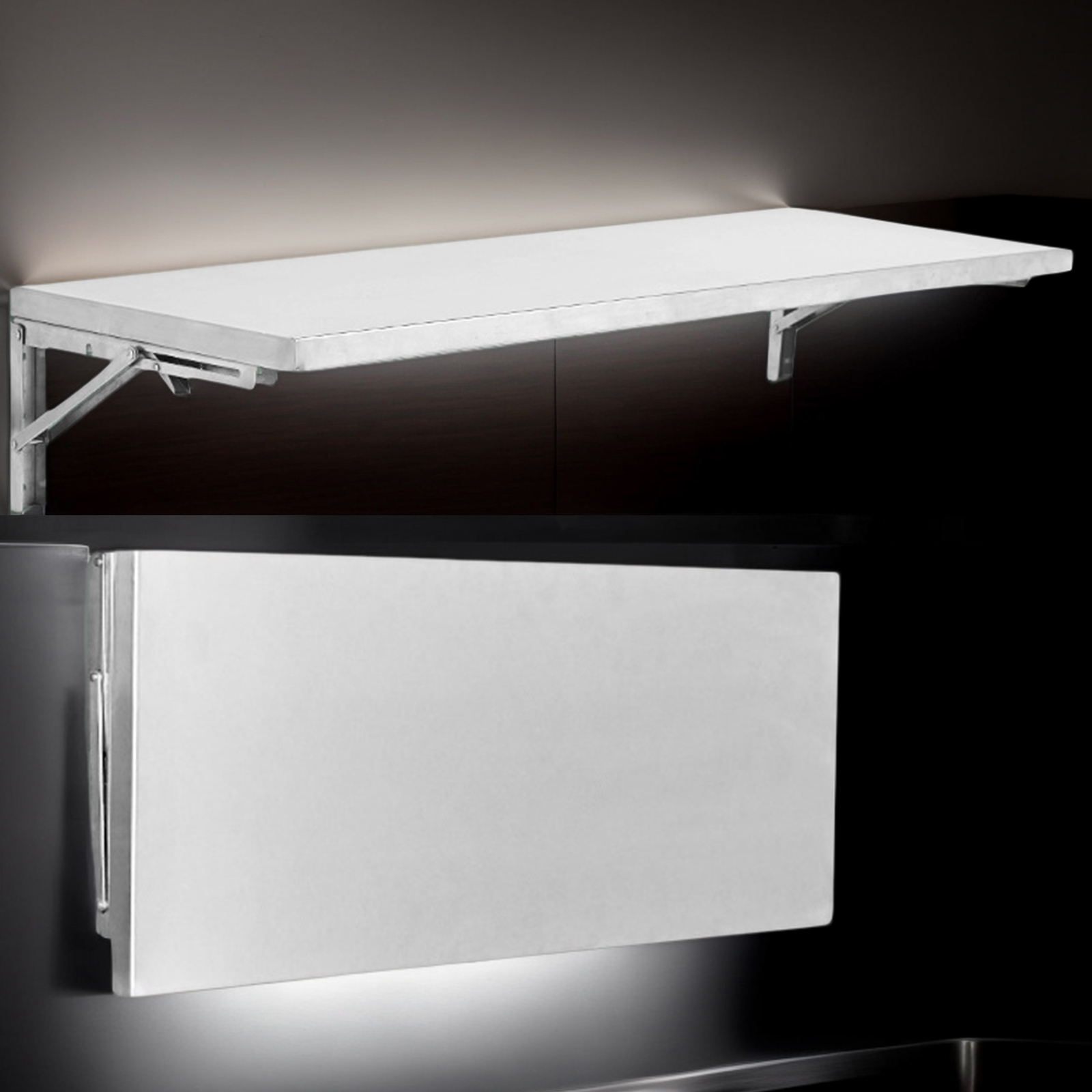 Stainless Steel Folding Storag - Commercial Kitchen Prep Table With Storage 评论和价格