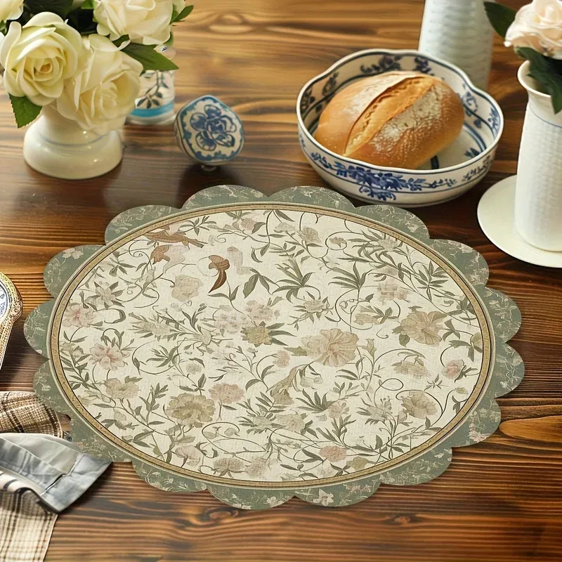 VIKAMA 4pcs Vintage Floral Pla - Commercial Kitchen Items 评论和价格
