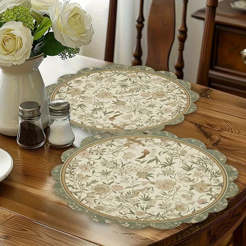 VIKAMA 4pcs Vintage Floral Pla - Commercial Kitchen Items 评论和价格