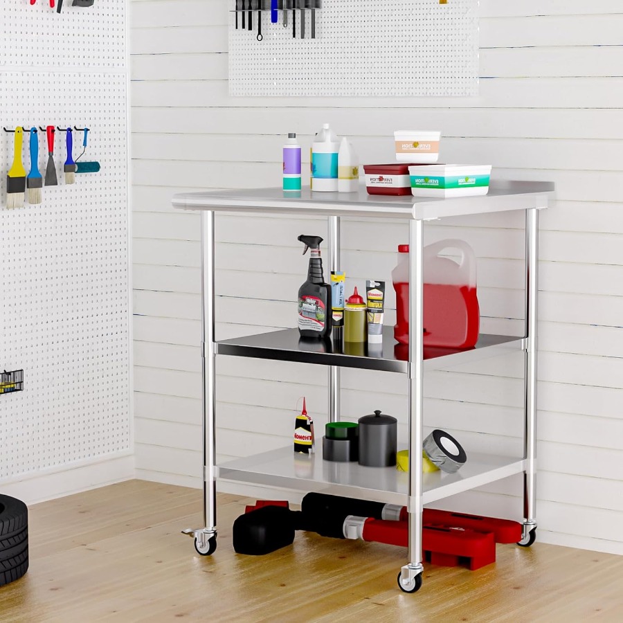 Stainless Steel Undershelf for - Commercial Kitchen Prep Table With Storage 评论和价格
