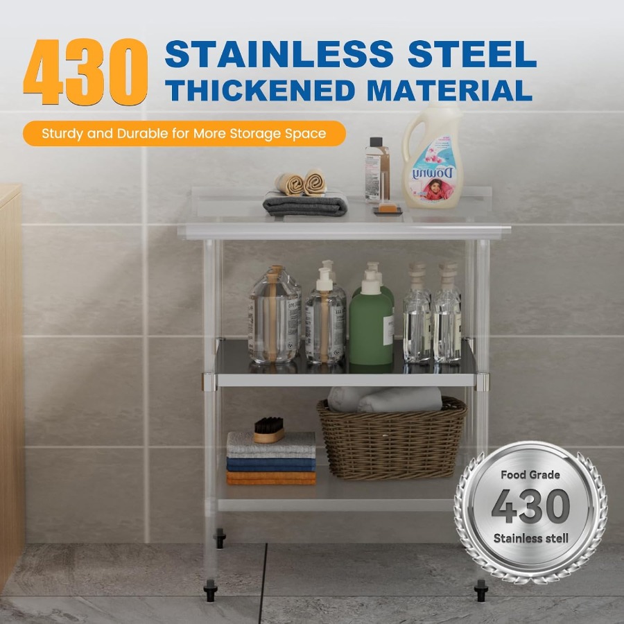 Stainless Steel Undershelf for - Commercial Kitchen Prep Table With Storage 评论和价格