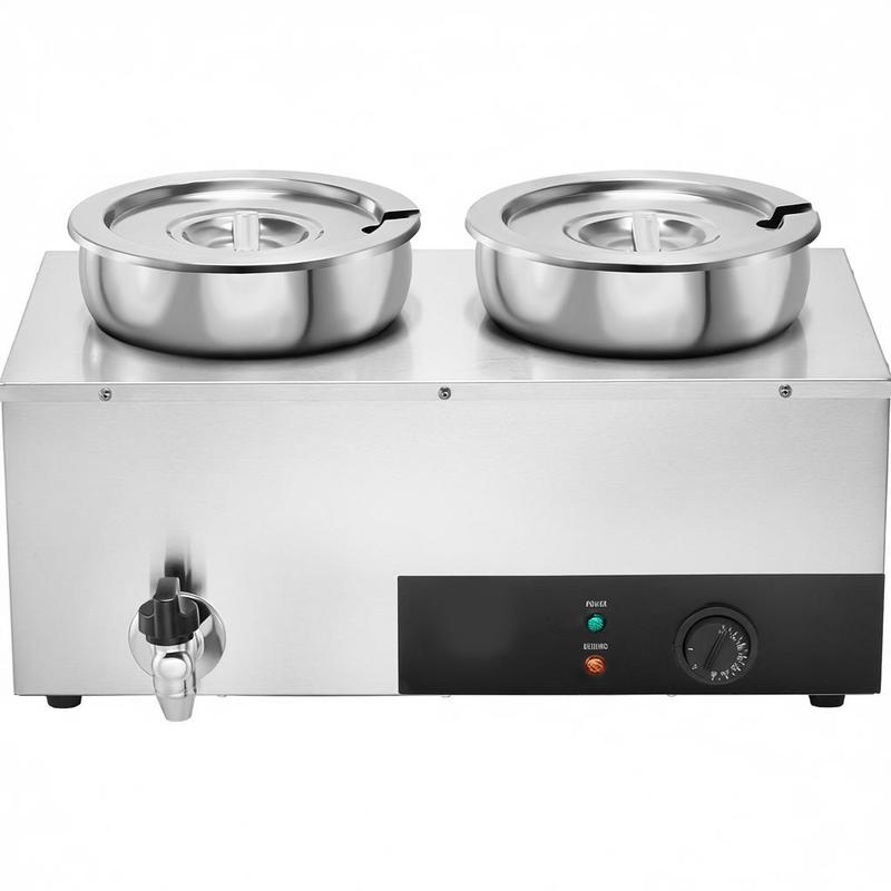 Electric Soup Warmer, Dual 7.4 - Bain Marie Food Warmer 评论和价格